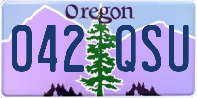 OR license plate 042QSU