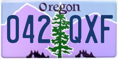 OR license plate 042QXF