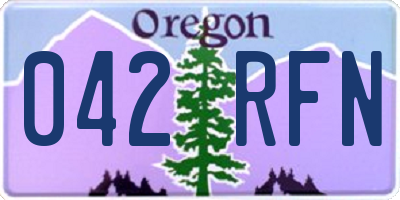 OR license plate 042RFN