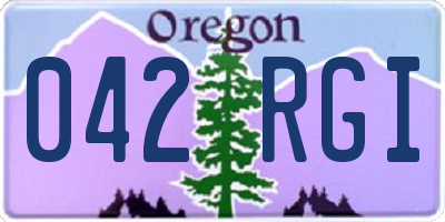 OR license plate 042RGI