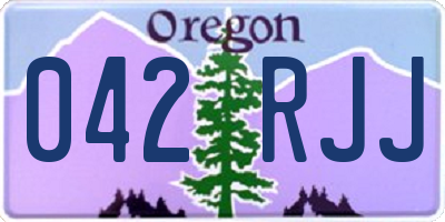 OR license plate 042RJJ