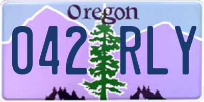 OR license plate 042RLY