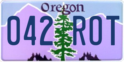 OR license plate 042ROT