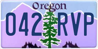 OR license plate 042RVP