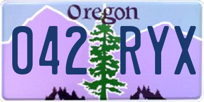 OR license plate 042RYX