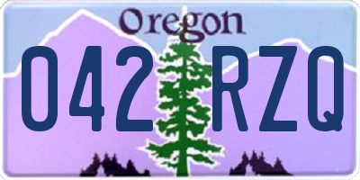 OR license plate 042RZQ