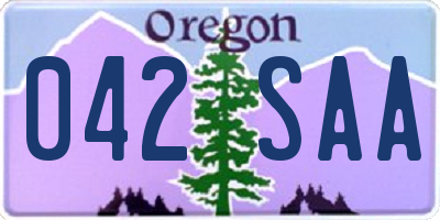 OR license plate 042SAA