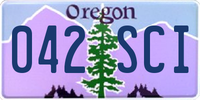 OR license plate 042SCI