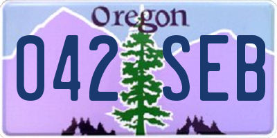 OR license plate 042SEB
