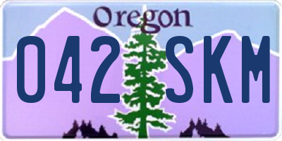 OR license plate 042SKM