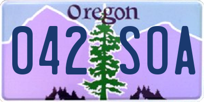 OR license plate 042SOA
