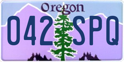 OR license plate 042SPQ