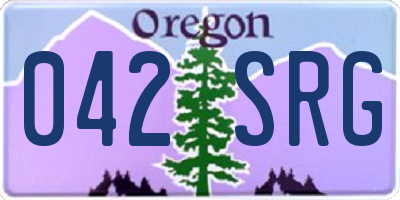OR license plate 042SRG