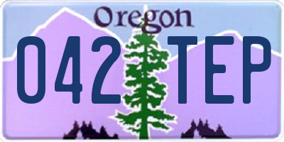 OR license plate 042TEP