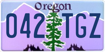 OR license plate 042TGZ