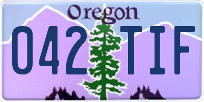 OR license plate 042TIF