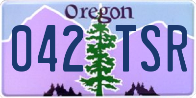 OR license plate 042TSR
