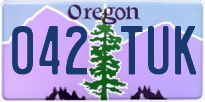 OR license plate 042TUK