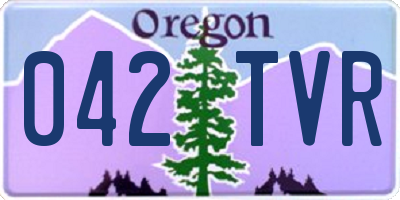 OR license plate 042TVR