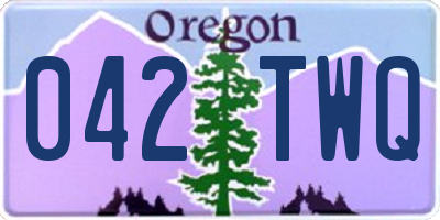 OR license plate 042TWQ