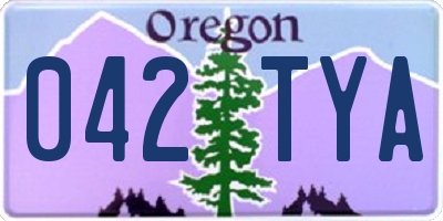 OR license plate 042TYA