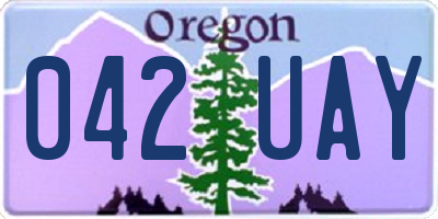 OR license plate 042UAY