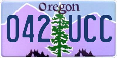 OR license plate 042UCC