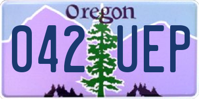 OR license plate 042UEP