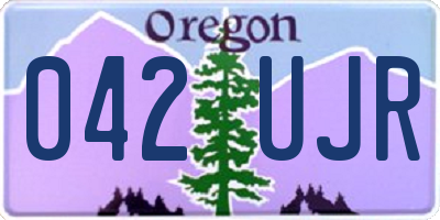 OR license plate 042UJR