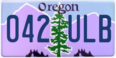 OR license plate 042ULB