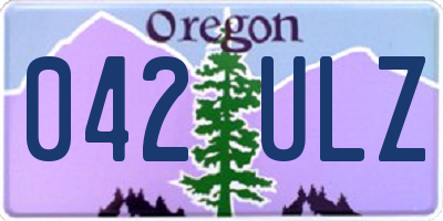 OR license plate 042ULZ