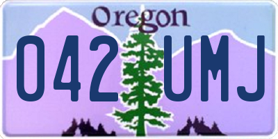 OR license plate 042UMJ