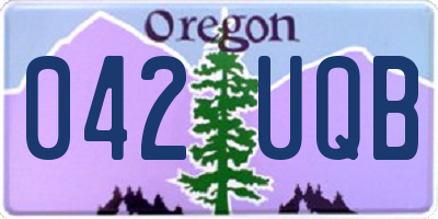 OR license plate 042UQB