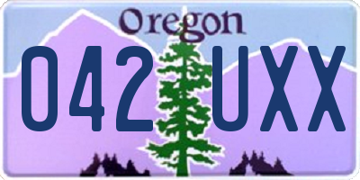 OR license plate 042UXX