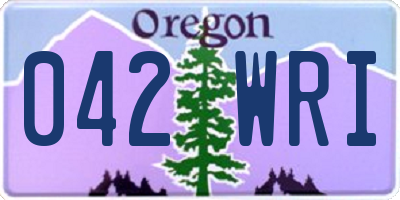 OR license plate 042WRI