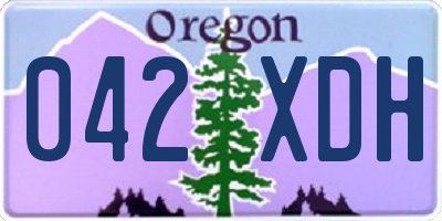 OR license plate 042XDH