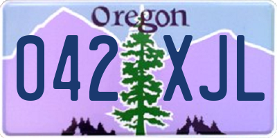 OR license plate 042XJL
