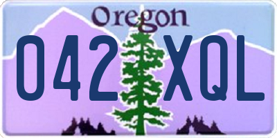 OR license plate 042XQL
