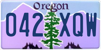 OR license plate 042XQW
