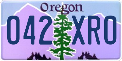 OR license plate 042XRO