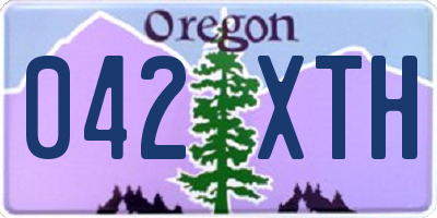 OR license plate 042XTH
