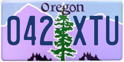 OR license plate 042XTU