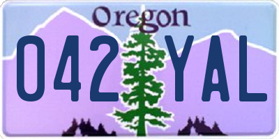 OR license plate 042YAL