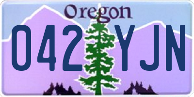 OR license plate 042YJN
