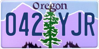 OR license plate 042YJR