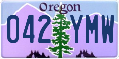 OR license plate 042YMW