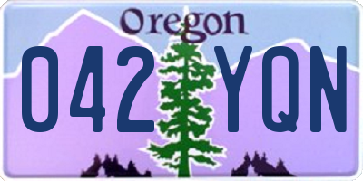 OR license plate 042YQN