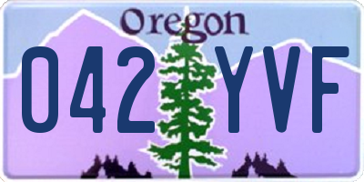 OR license plate 042YVF