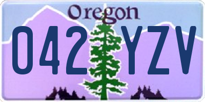 OR license plate 042YZV