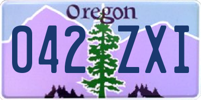OR license plate 042ZXI